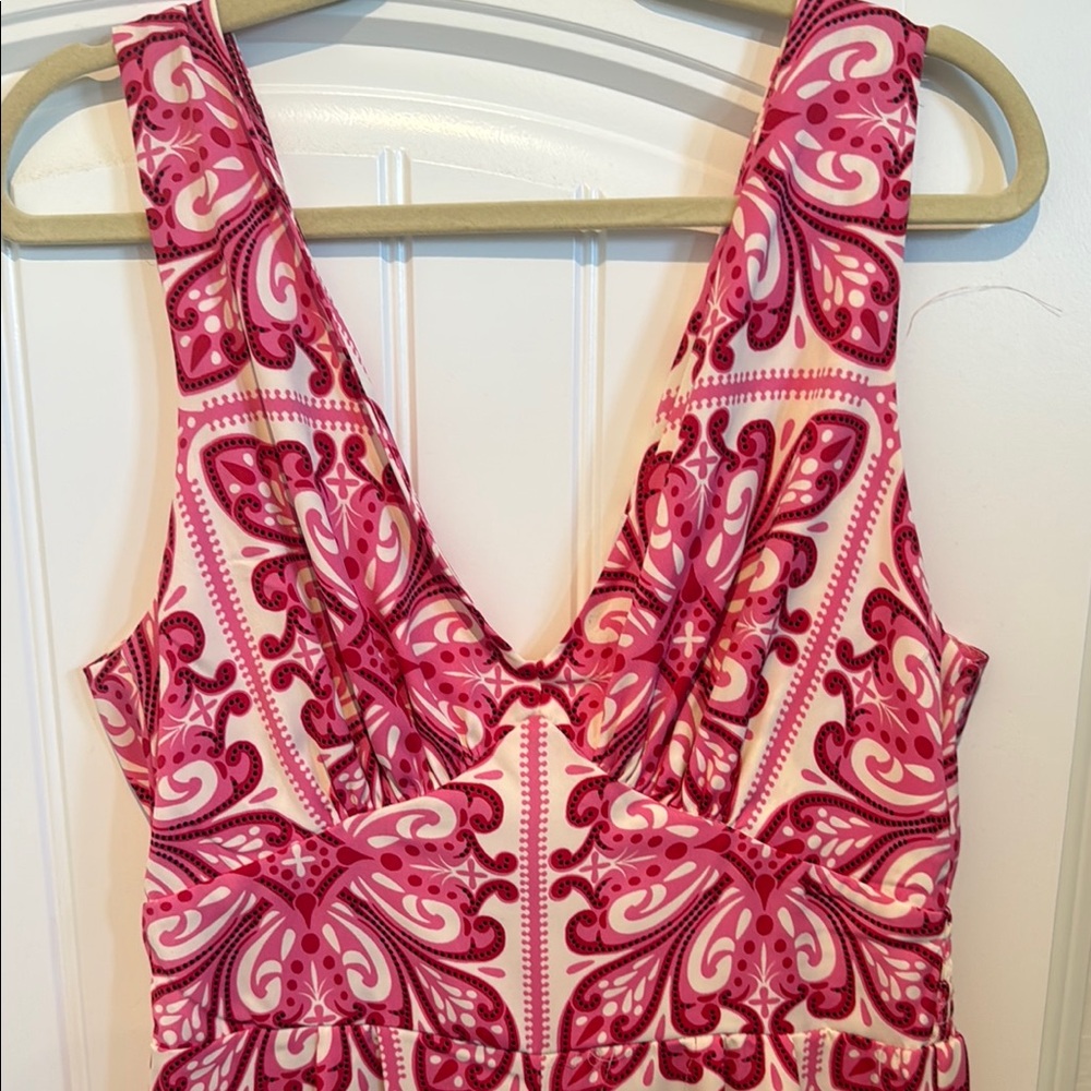 Pink Patterned Jumpsuit - Picture 2 of 3